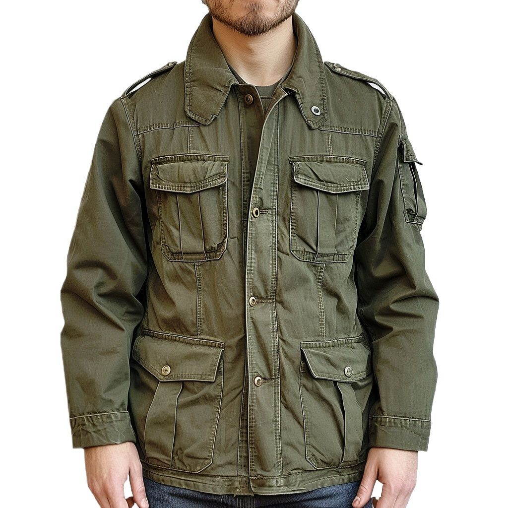 Rugged Men's Vintage Military Field Jacket M65