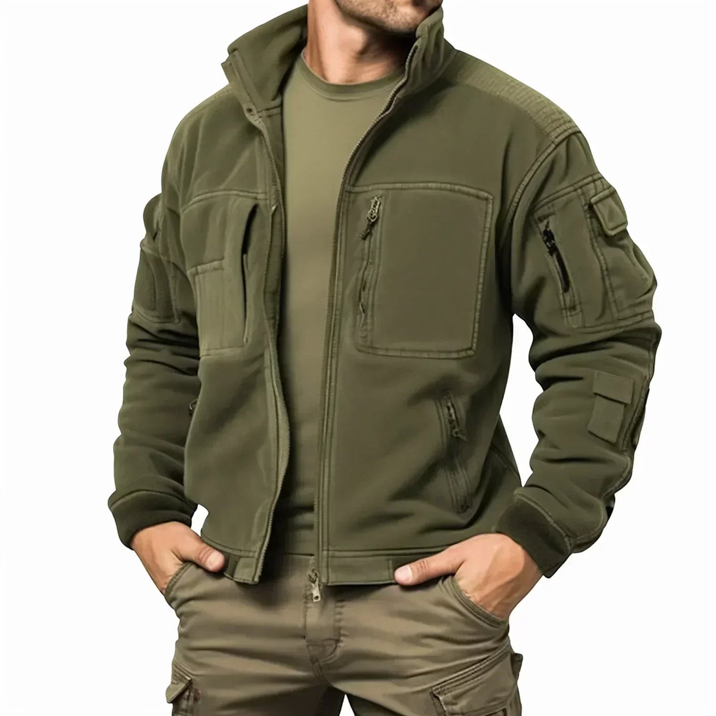 Green Military Style Coat