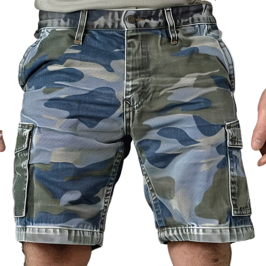 Camo Jorts Military Camouflage Denim Shorts Men Jean