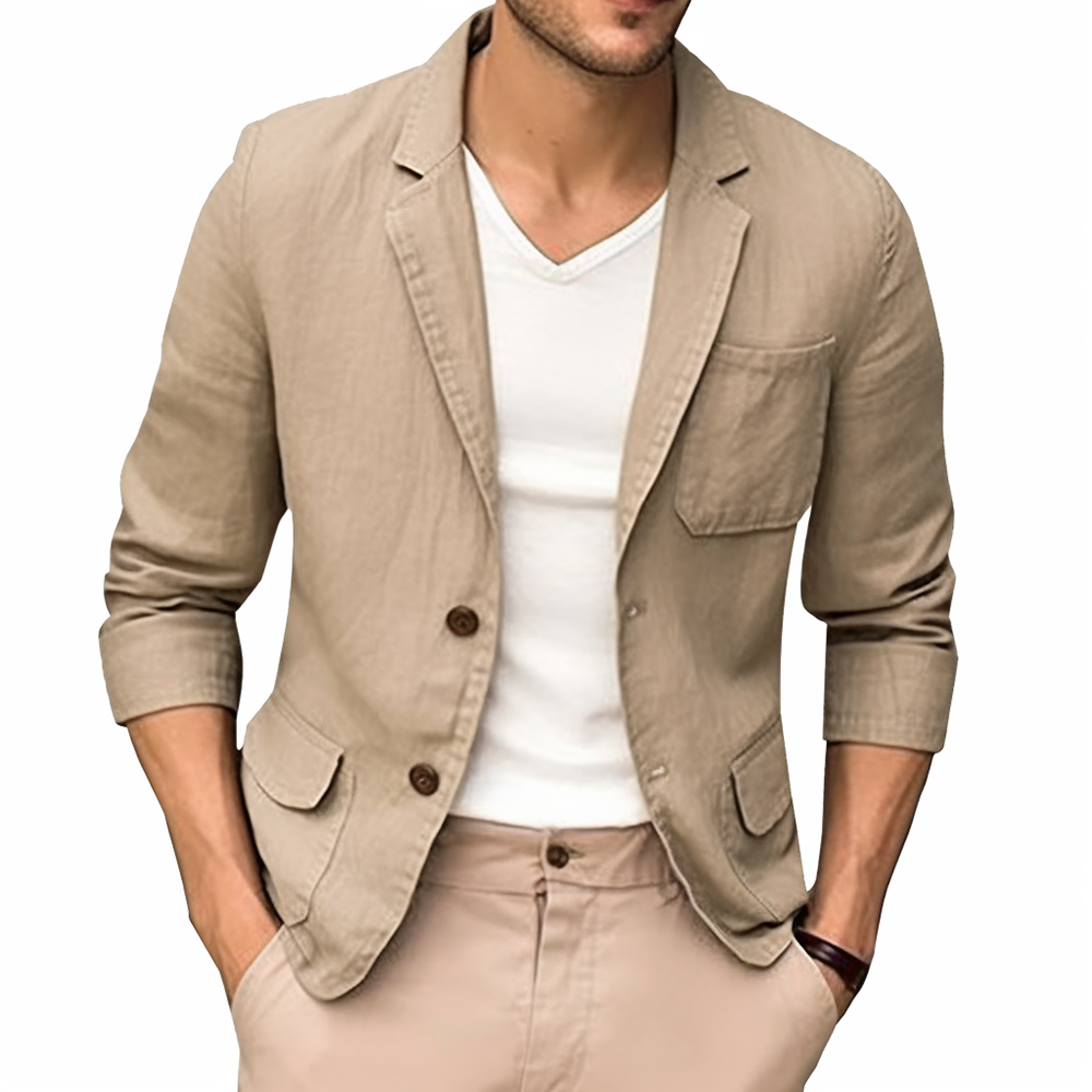 Linen Blazer Men Summer