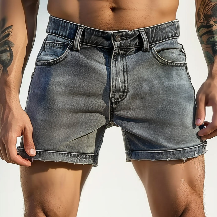 Micro Denim Shorts Men