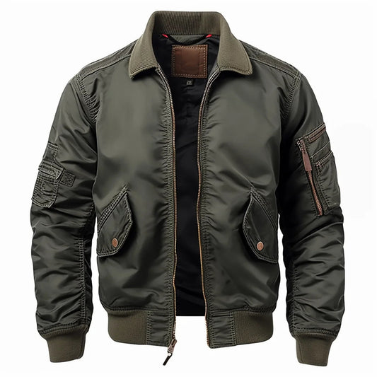 Mens Vintage Casual Flight Jacket Light Air Bomber Military Jacket