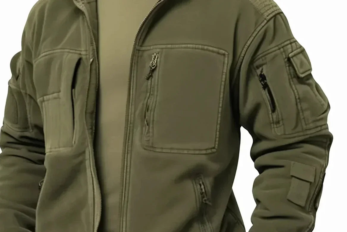 Men's Vintage Polar Fleece Military Cargo Jackets
