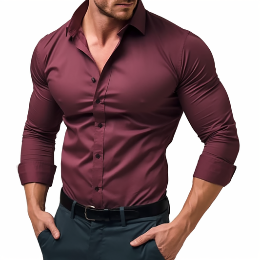Men's Vintage Dress Shirts for Men Stretch Fit