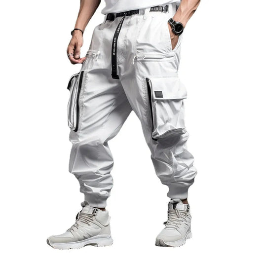 Men's Straight City Tactical Cargo Pants Multiple Pockets Techwear