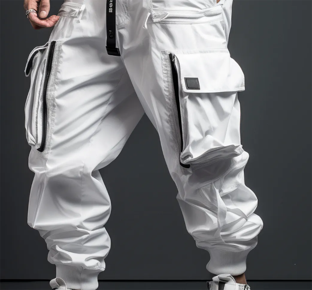 Men's Straight City Tactical Cargo Pants Multiple Pockets Techwear