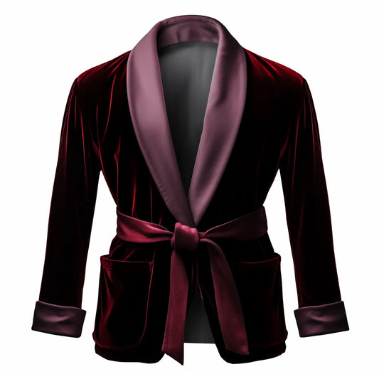 Men's Vintage Velvet Smoking Jacket