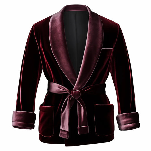 Men's Vintage Velvet Smoking Jacket